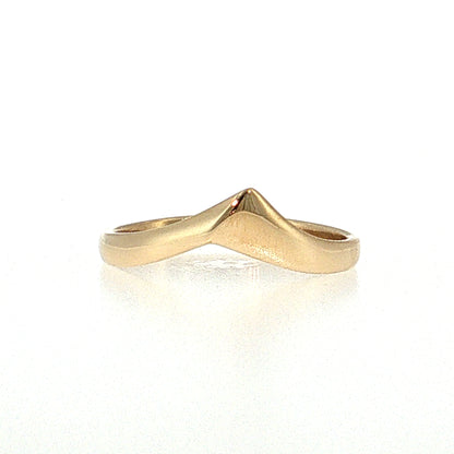 Contoured Stacking Band 14k Yellow Gold