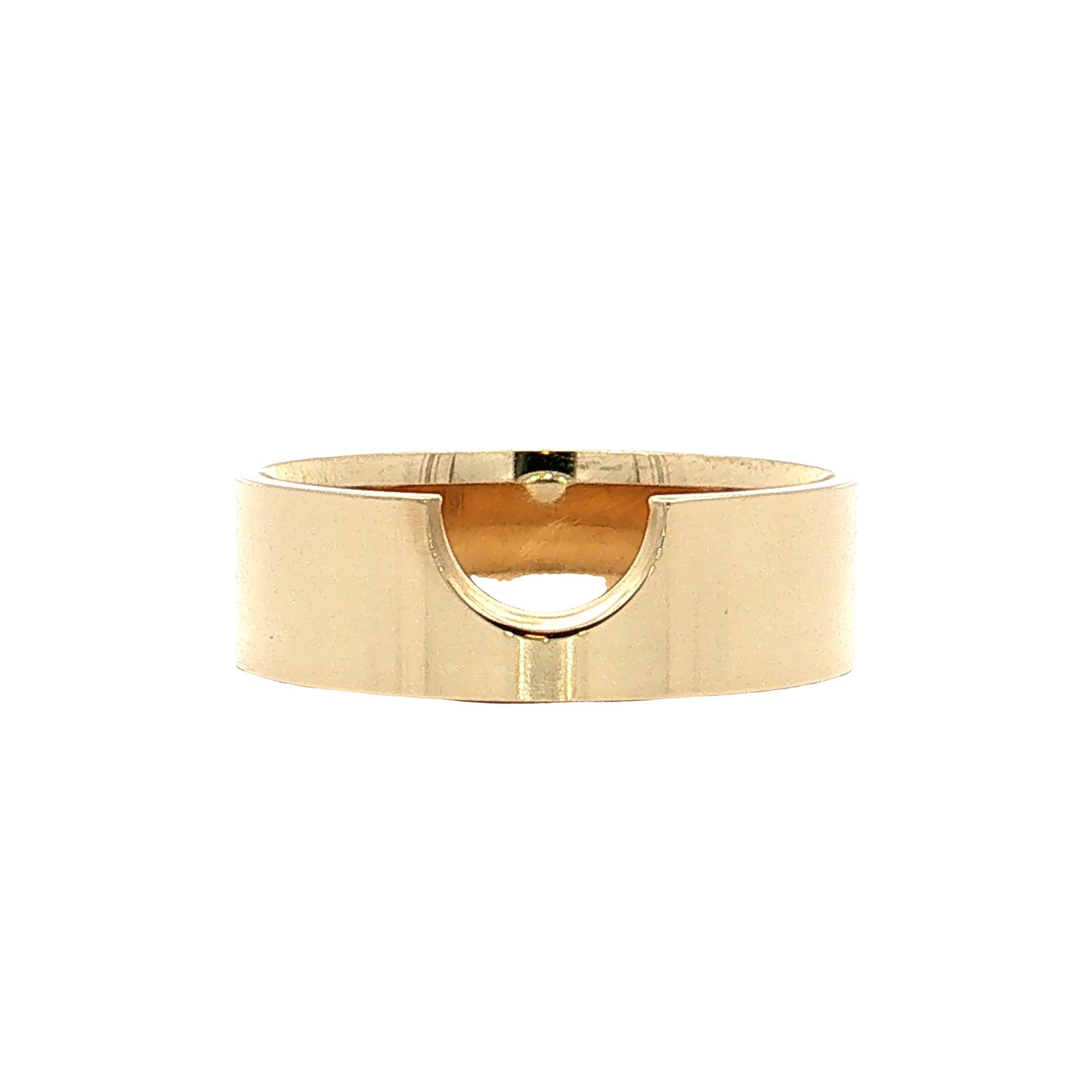 Contoured Stacking Wedding Band 14k Yellow Gold