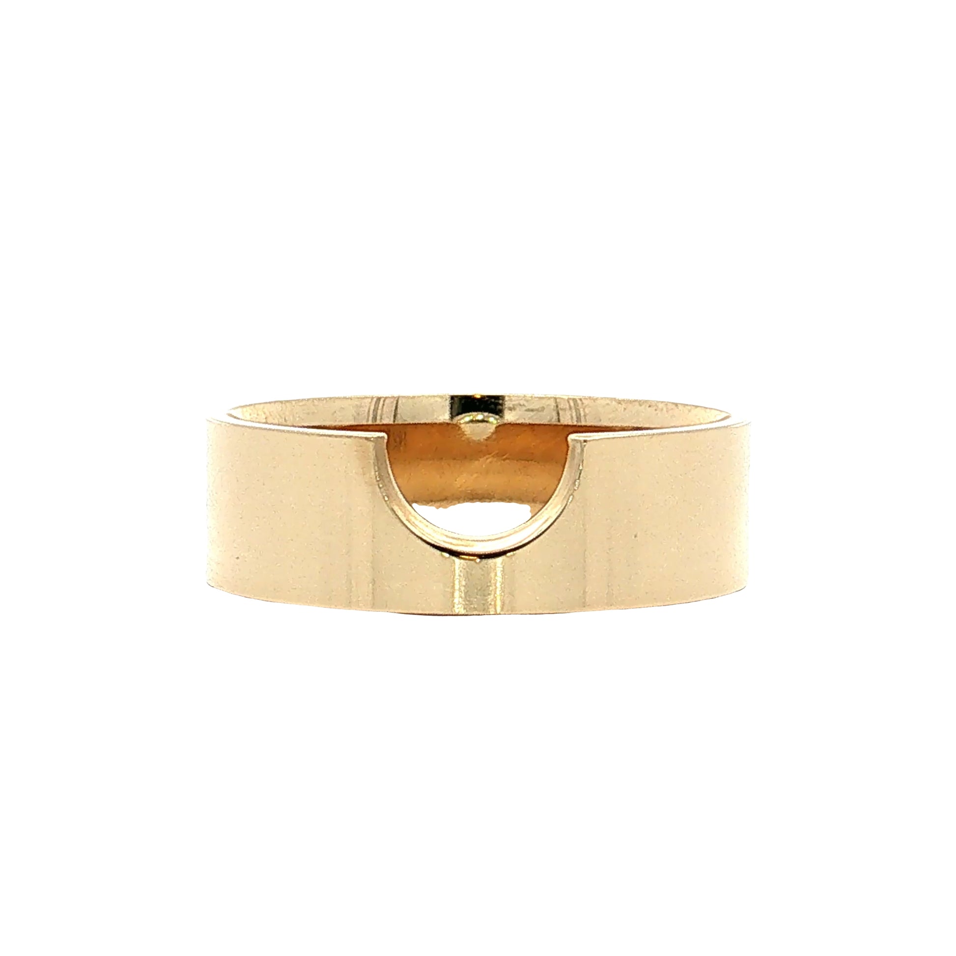 Contoured Stacking Wedding Band 14k Yellow Gold