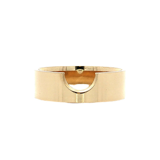 Contoured Stacking Wedding Band 14k Yellow Gold