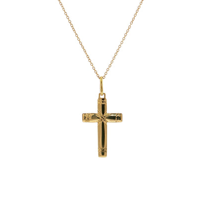 Cross Pendant Necklace 18k Yellow Gold