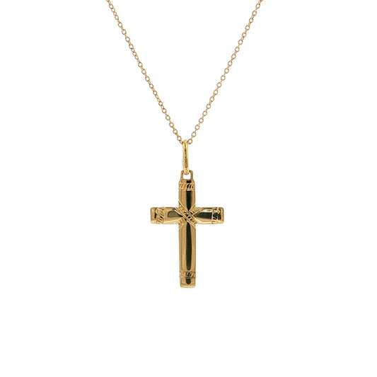 Cross Pendant Necklace 18k Yellow Gold