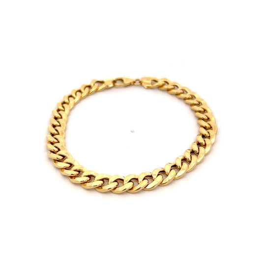 Curb Link Chain Bracelet 14k Yellow Gold