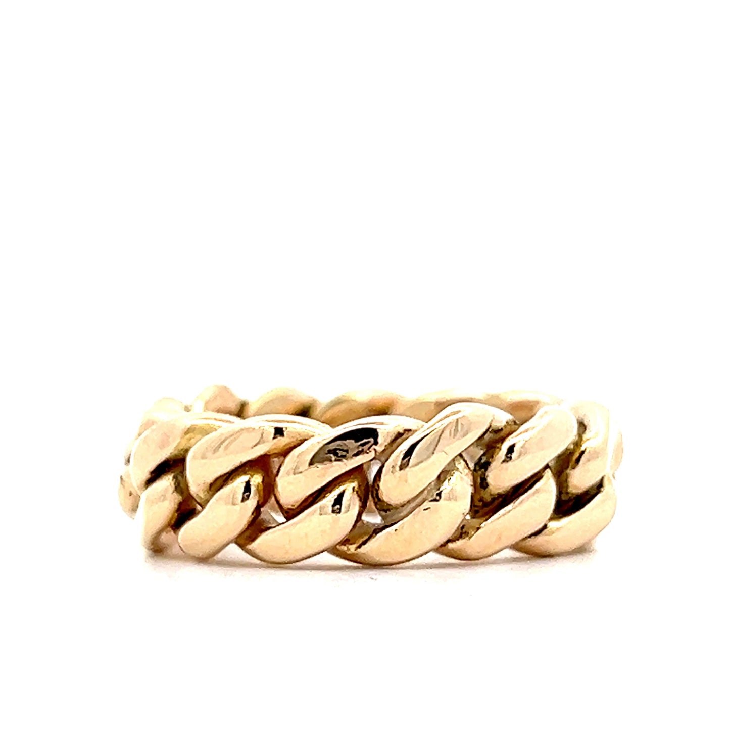 Curb Link Stacking Ring in 14k Yellow Gold