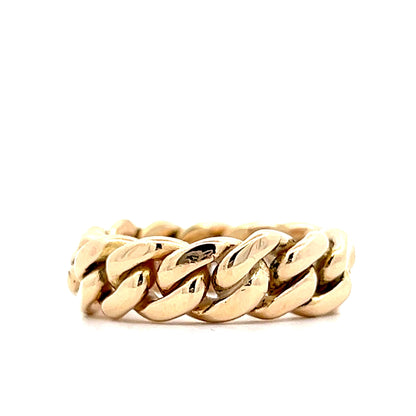 Curb Link Stacking Ring in 14k Yellow Gold