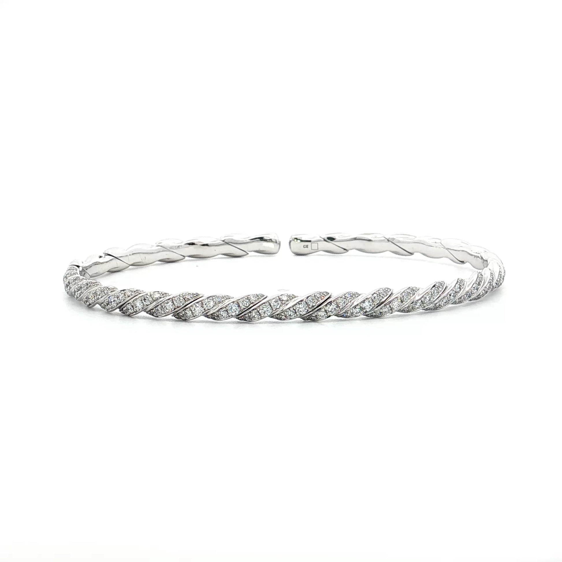  David Yurman Sculpted Cable Flex Bracelet 18k