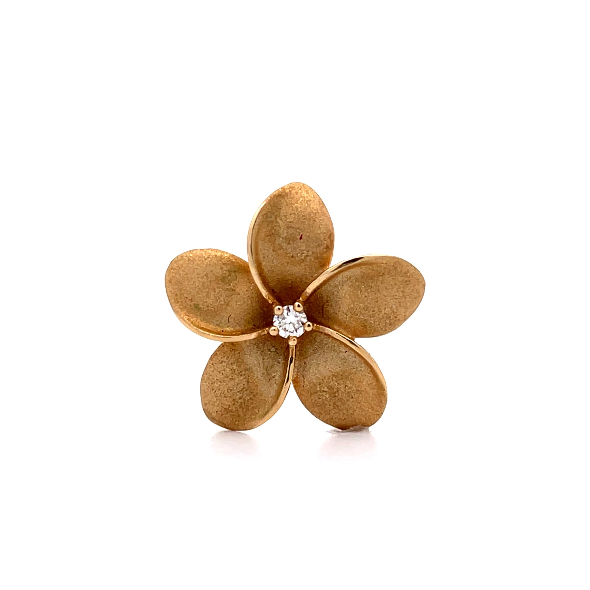 Denny Wong Diamond Plumeria Pendant 14k Gold