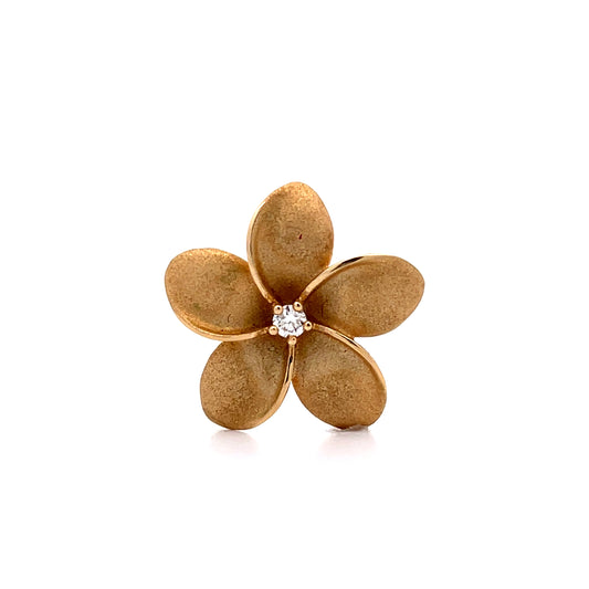 Denny Wong Diamond Plumeria Pendant 14k Gold