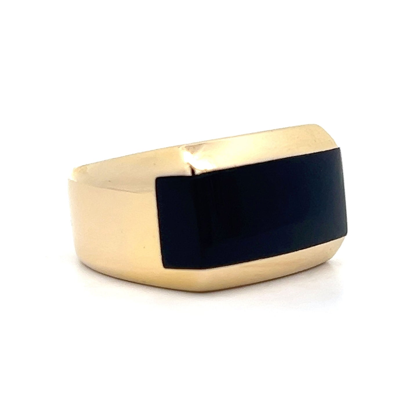 Di Modolo Men's Onyx Right Hand Ring in 18k Yellow Gold