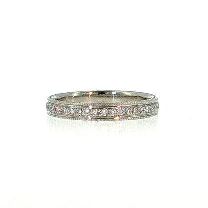 Diamond Chevron Wedding Band Platinum