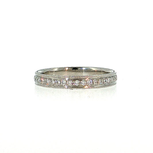 Diamond Chevron Wedding Band Platinum