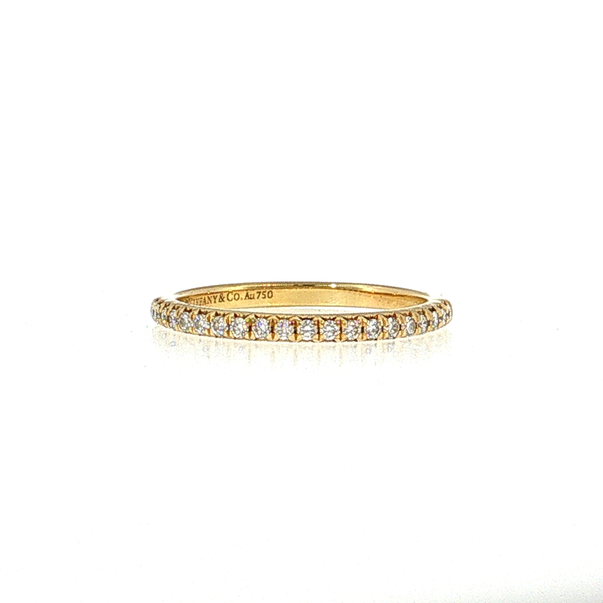 Diamond Half-Eternity Band 18k Yellow Gold