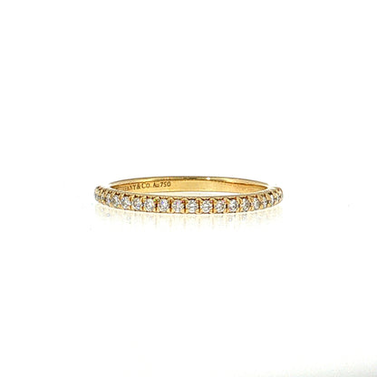 Diamond Half-Eternity Band 18k Yellow Gold