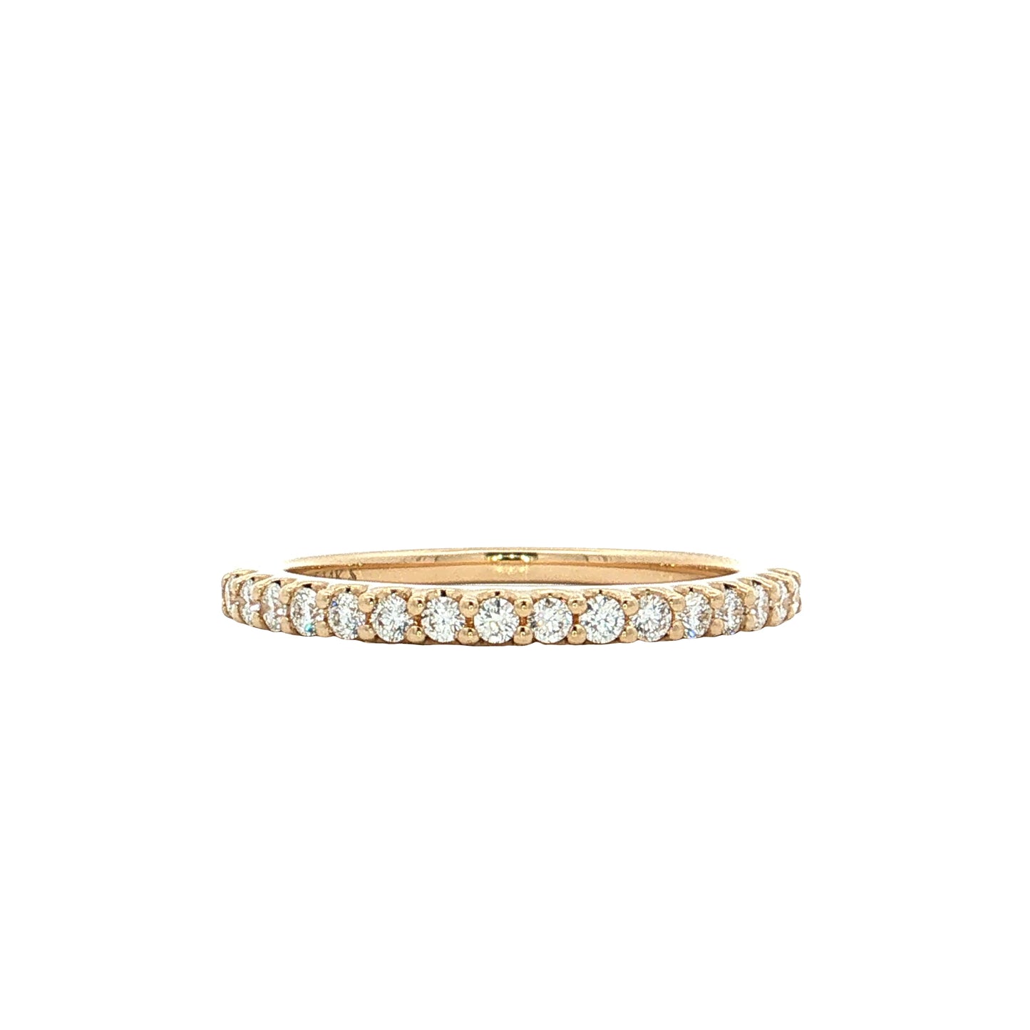 Diamond Half-Eternity Wedding Band 14k Yellow Gold