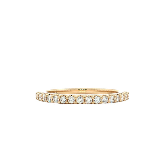 Diamond Half-Eternity Wedding Band 14k Yellow Gold