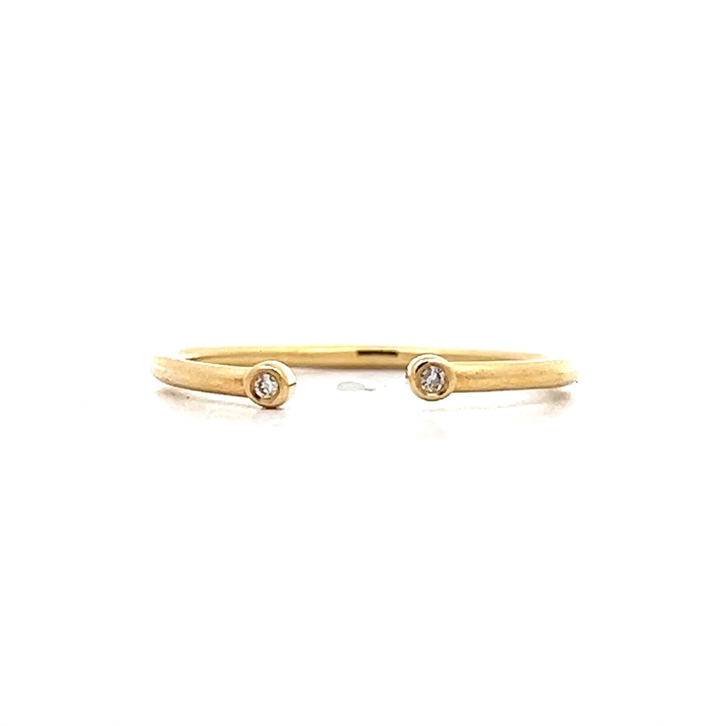 Diamond Open Style Stacking Band in 14k Yellow Gold