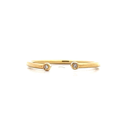 Diamond Open Style Stacking Band in 14k Yellow Gold