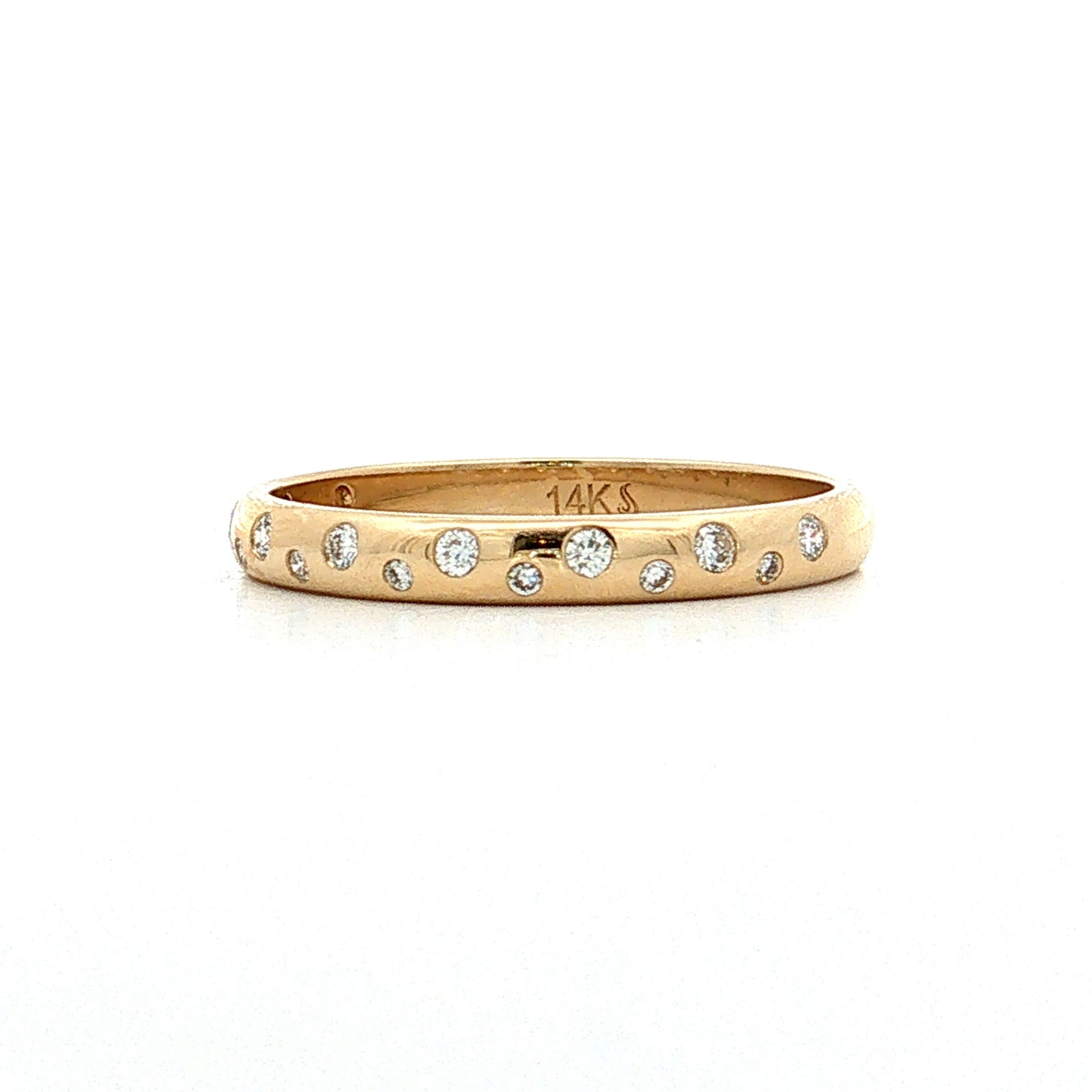 Diamond Stacking Band 14k Yellow Gold