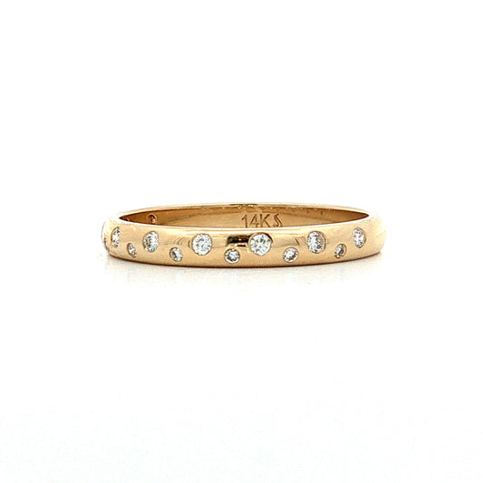Diamond Stacking Band 14k Yellow Gold