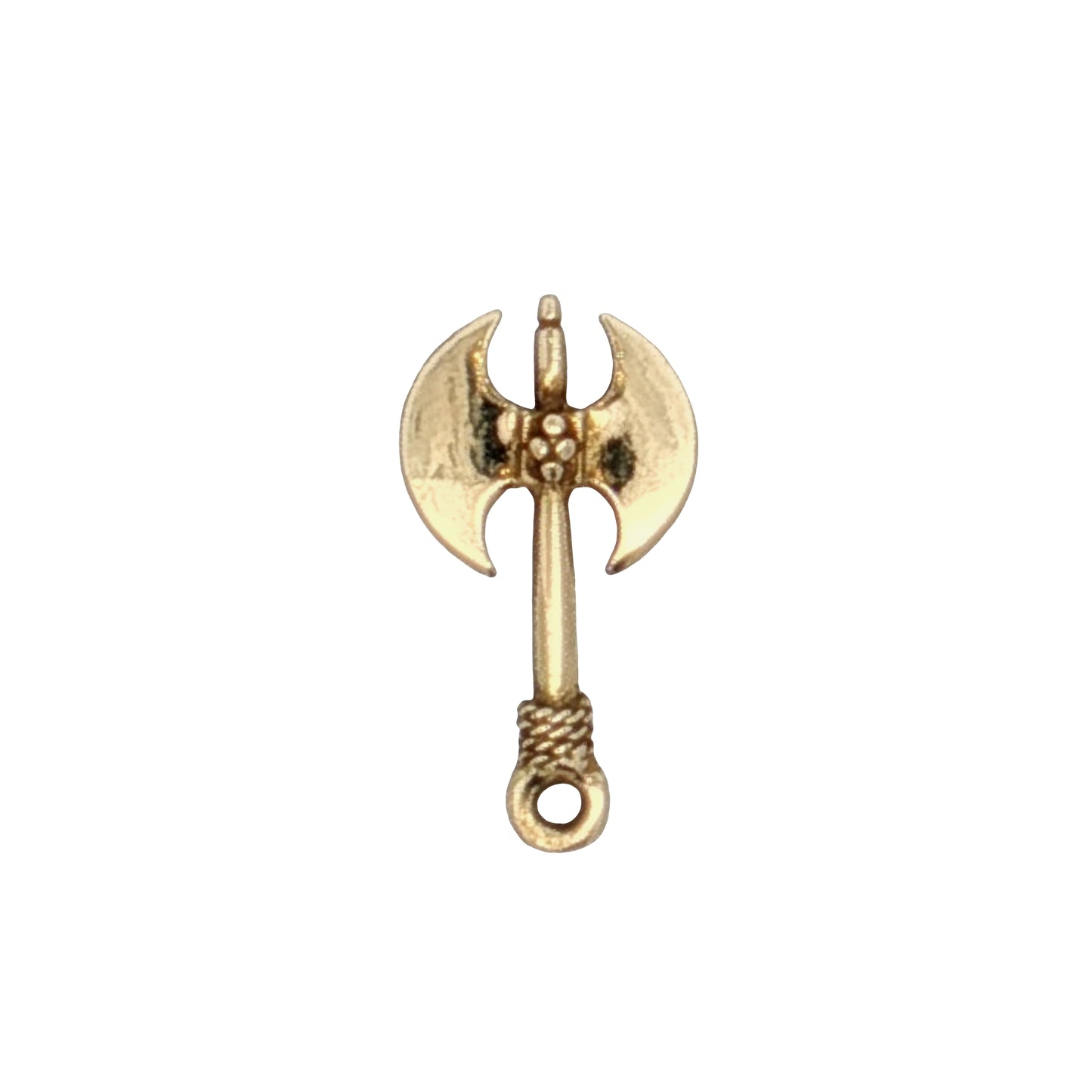 Double Sided Axe Charm 14k Yellow Gold