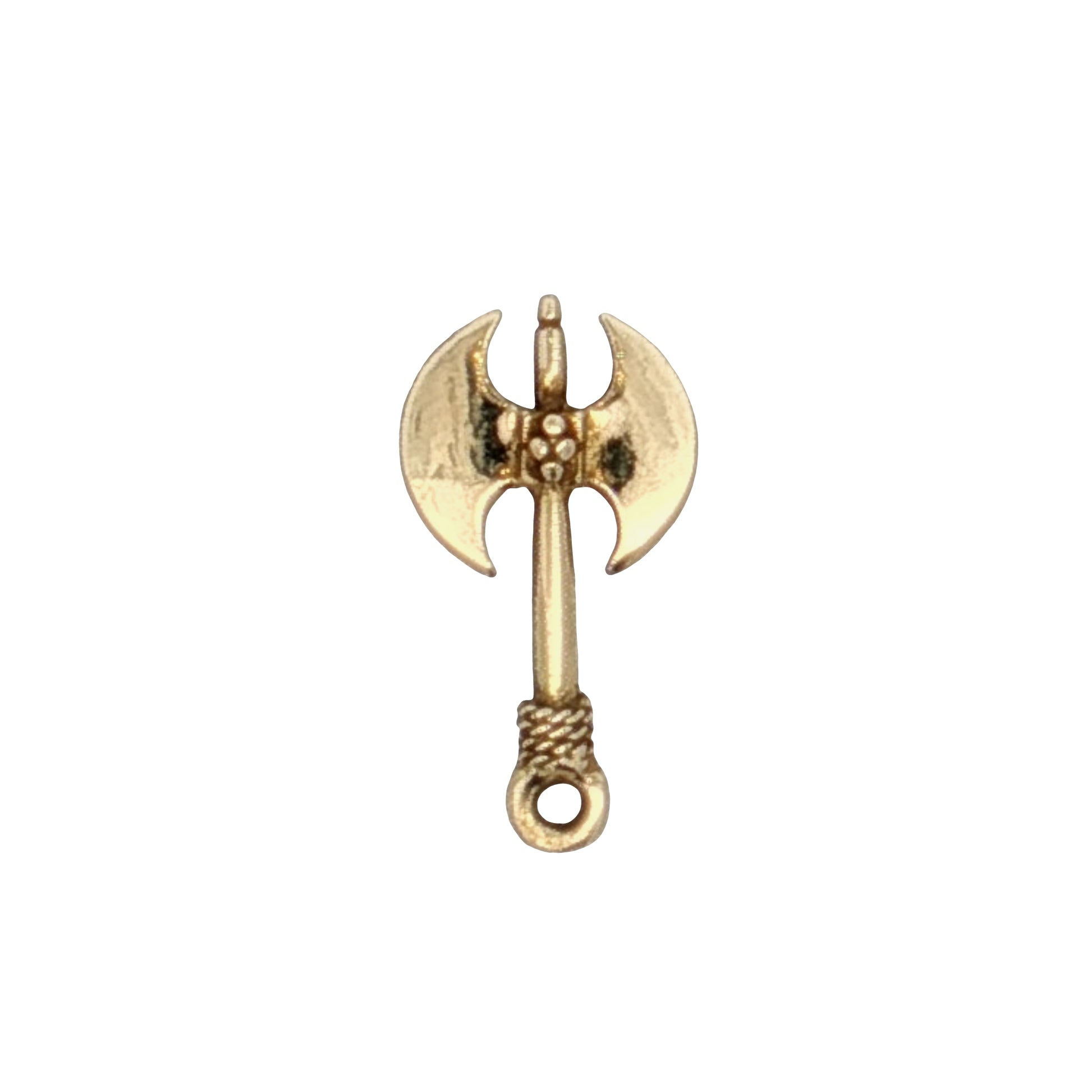 Double Sided Axe Charm 14k Yellow Gold