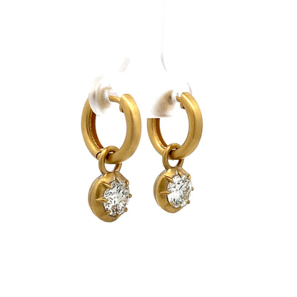 1 Carat Diamond Convertible Drop Earrings in 18k