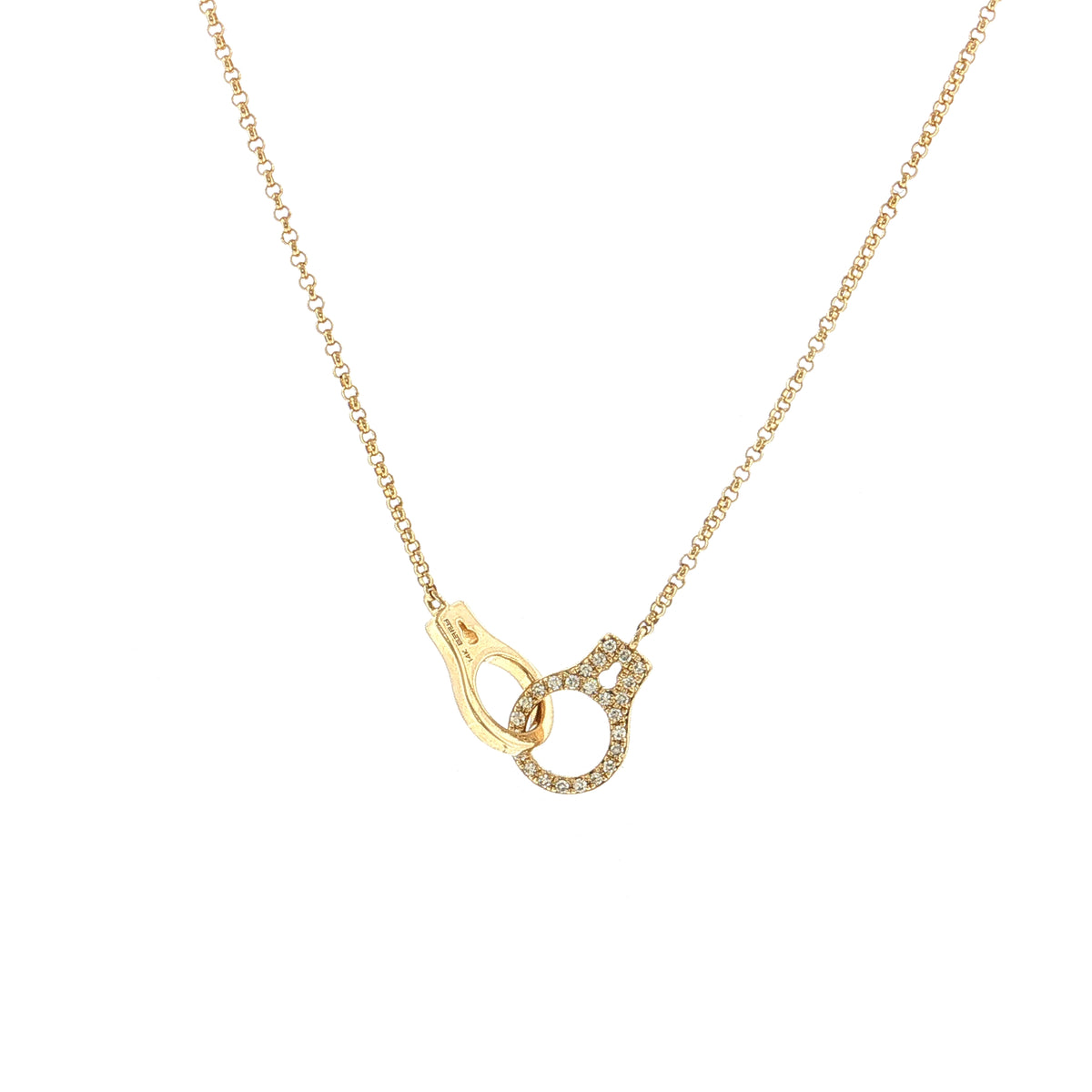 Effy Diamond Handcuff Pendant Necklace 14k Yellow Gold