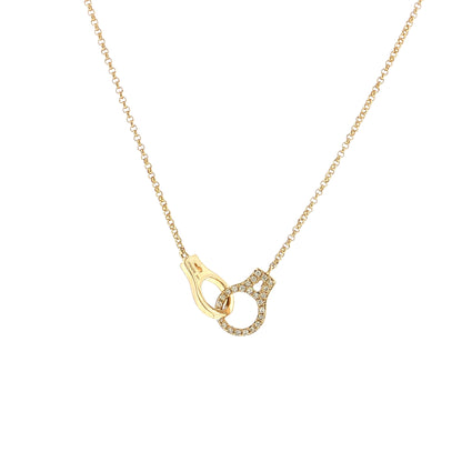Effy Diamond Handcuff Pendant Necklace 14k Yellow Gold