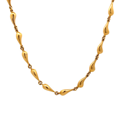 Elsa Peretti Teardrop Link Chain Necklace 18k