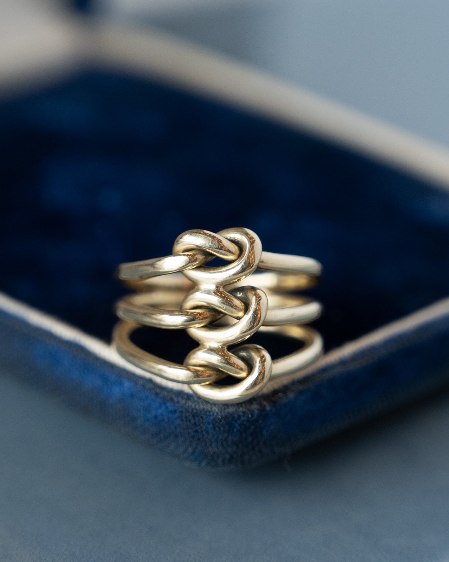 Triple Knot Cocktail Ring 14k Yellow Gold