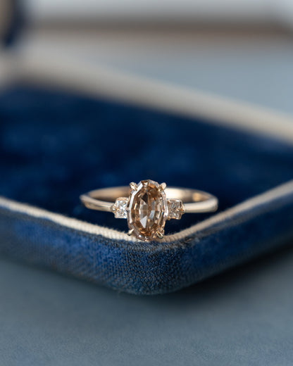 1.21 GIA Oval Step Cut Diamond Engagement Ring 14k