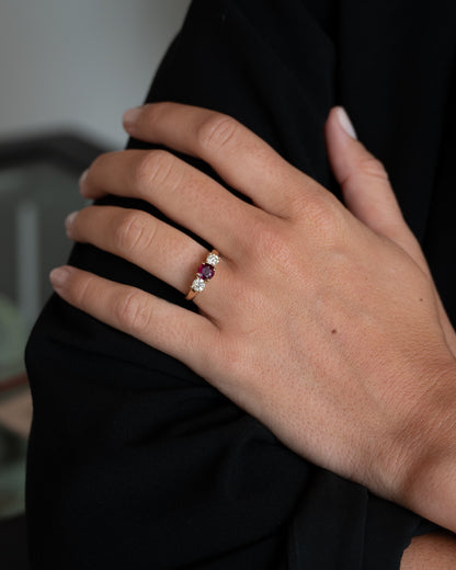 .96 Ruby & Diamond Engagement Ring 14k