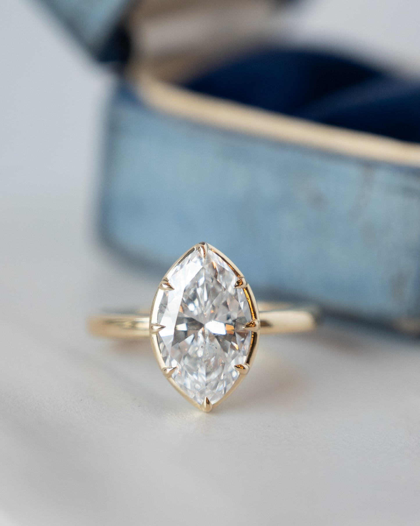 3.02 GIA Marquise Diamond Engagement Ring 14k