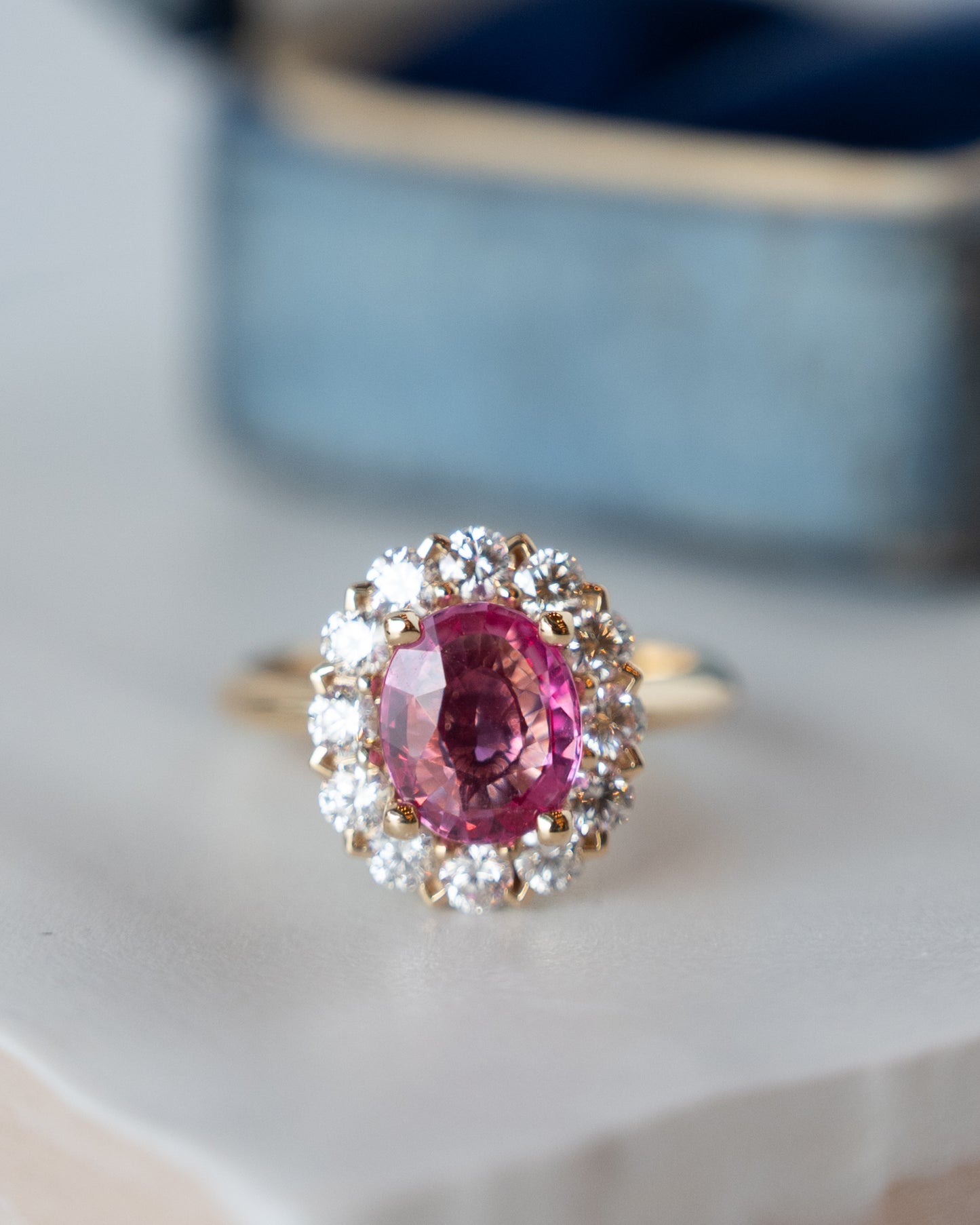 2.01 Padparadscha Sapphire Engagement Ring 14k