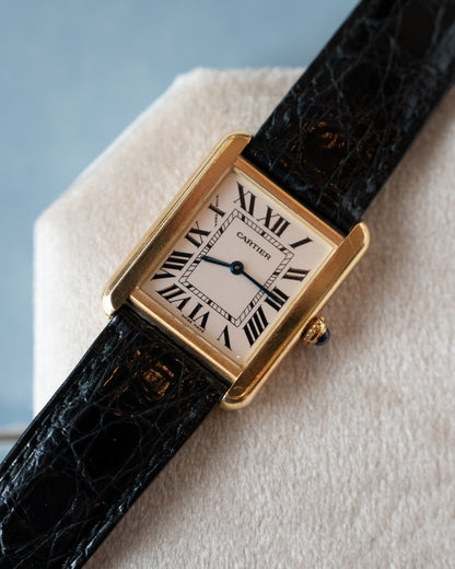 Cartier Tank Solo Medium 18k Yellow Gold & Steel