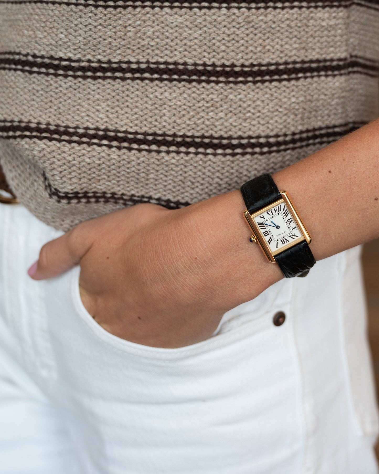 Cartier Tank Solo Medium 18k Gold Watch