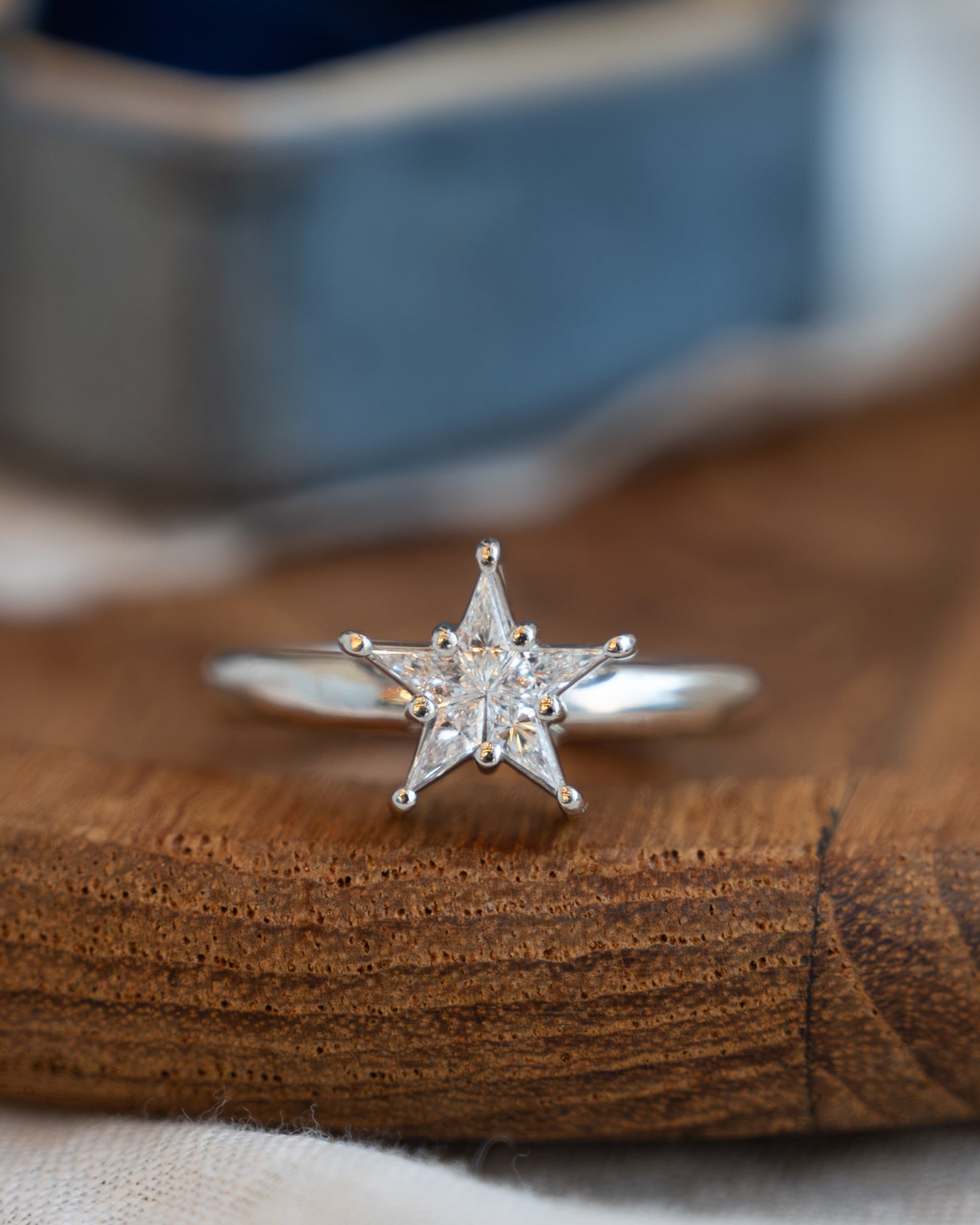 .32 Kite Diamond Stacking Ring Platinum