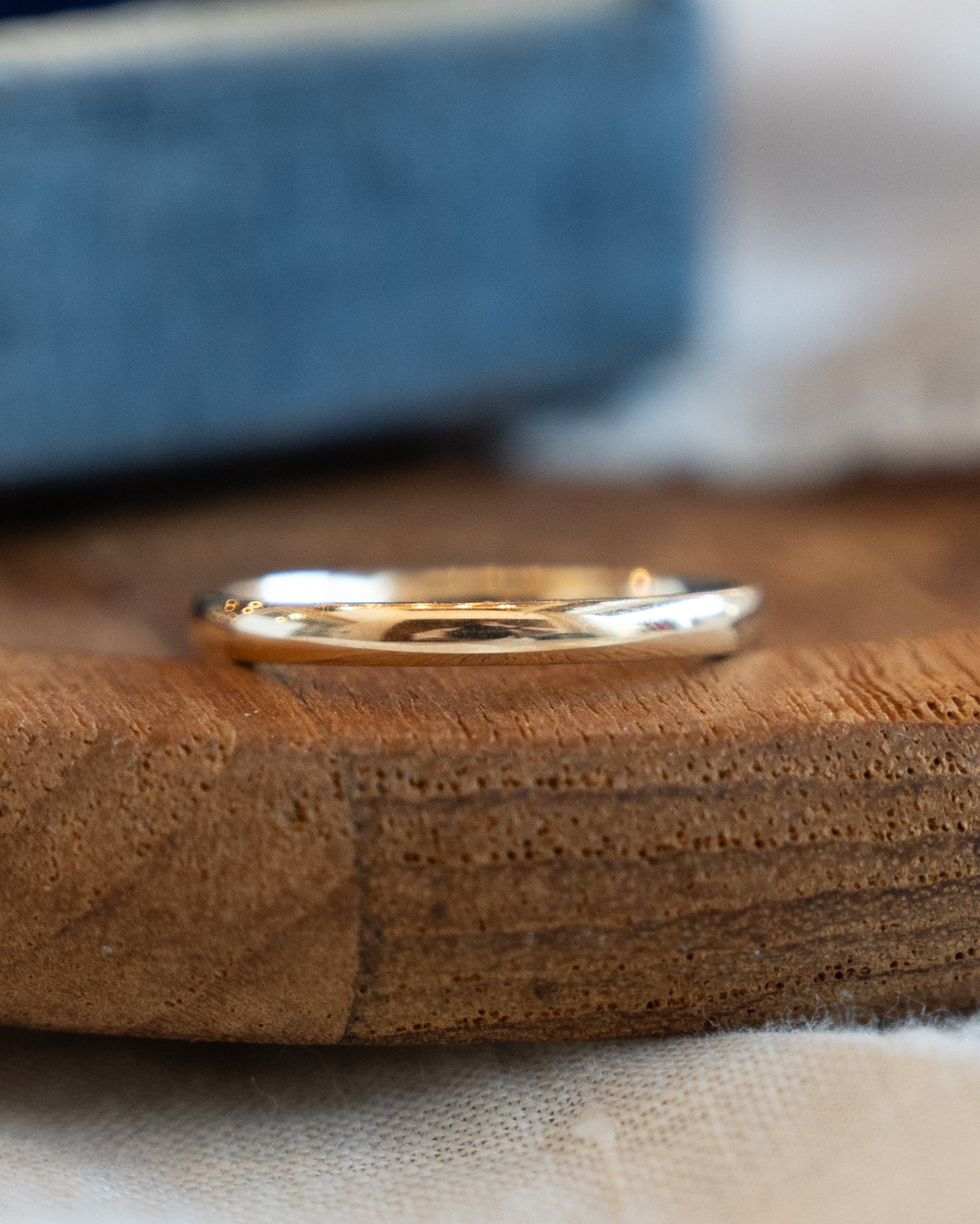 2mm Half Round Wedding Band 14k Yellow Gold