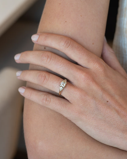 .66 Retro Diamond Engagement Ring 14k & 18k