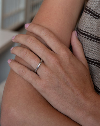 1.00 Baguette Cut Diamond Eternity Band Platinum