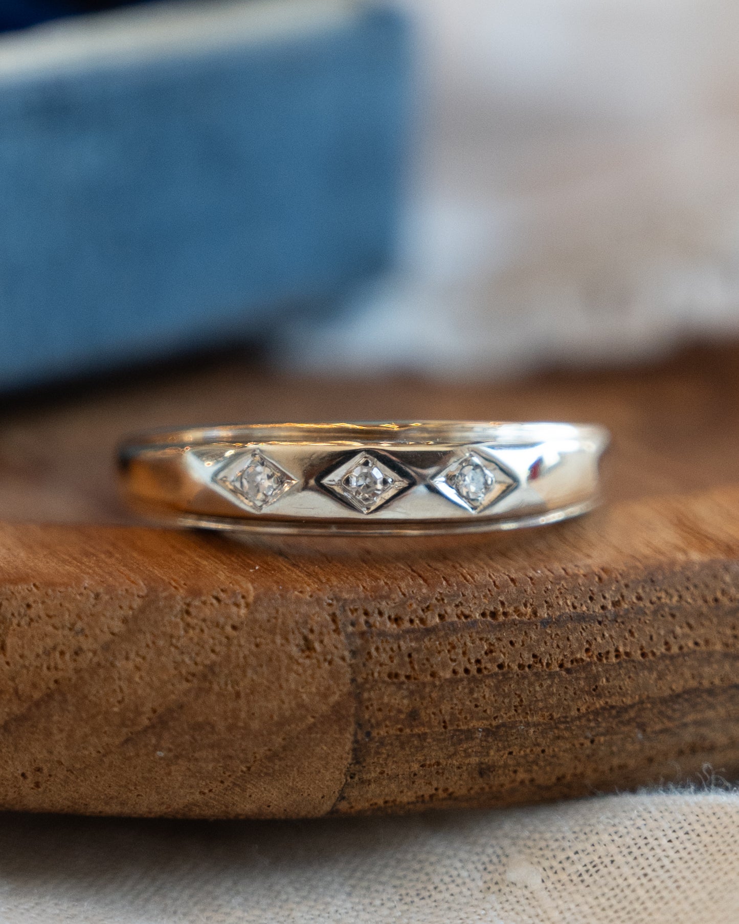 Vintage Mid-Century Diamond Men's Ring 14k Two-Tone