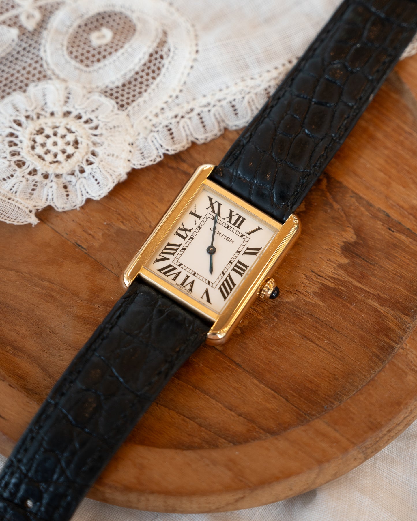 Cartier Tank Solo Medium 18k Gold Watch
