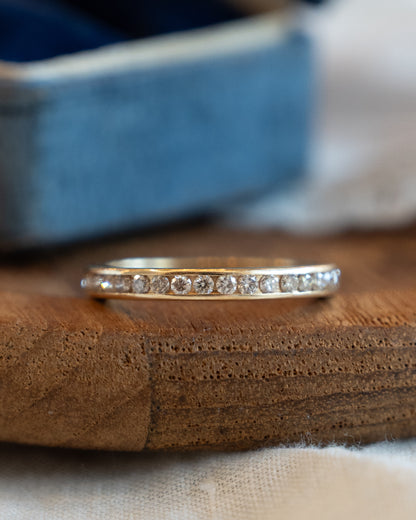 1.08 Diamond Eternity Wedding Band 14k Yellow Gold