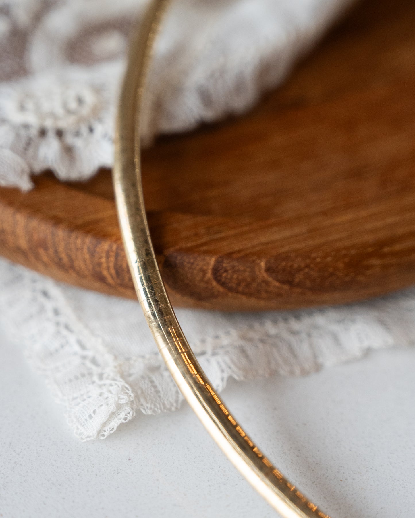 Omega Chain Necklace 14k Yellow Gold