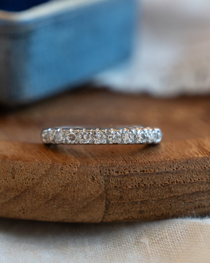 .23 Vintage Mid-Century Diamond Wedding Band Platinum