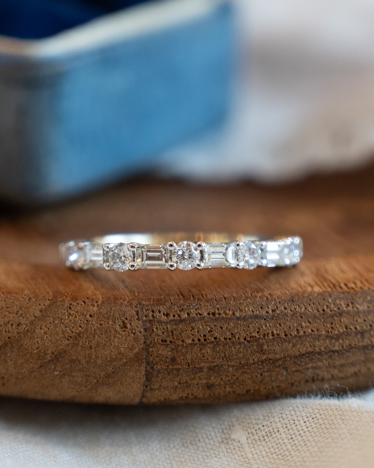 Diamond Half-Eternity Wedding Band 14k Yellow Gold