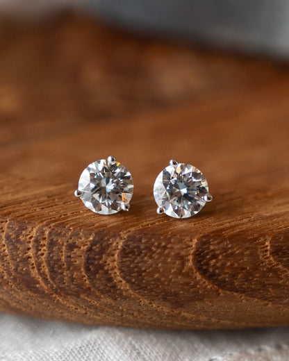 .99 Diamond Stud Earrings 14k White Gold
