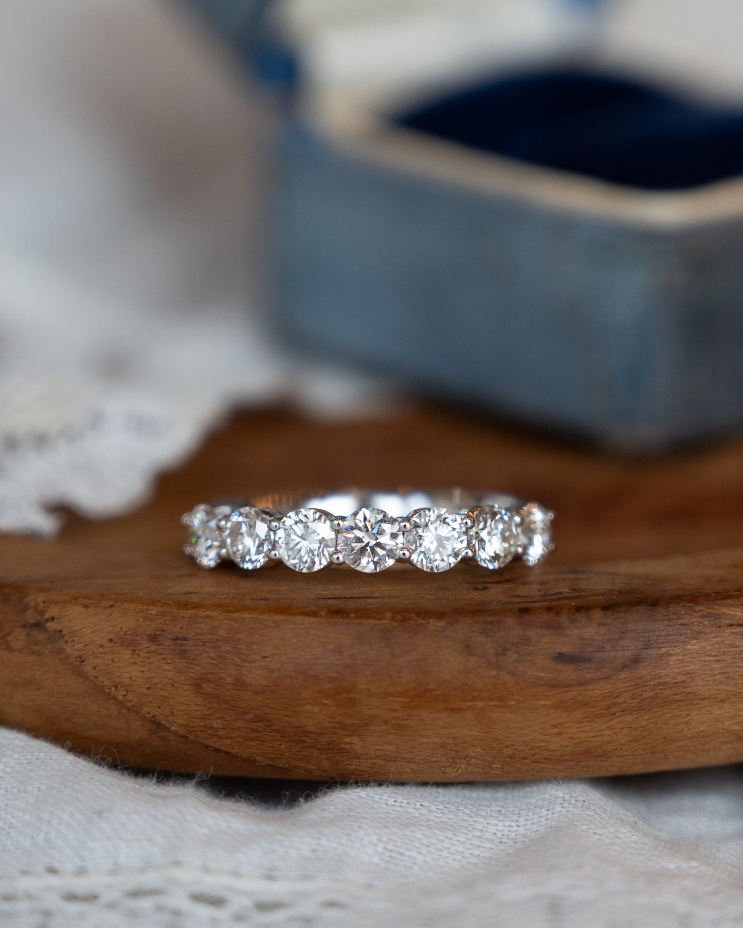 1.40 Round Brilliant Diamond Wedding Band Platinum