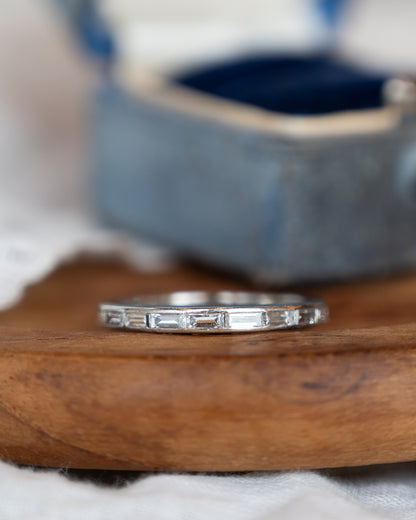 1.00 Baguette Cut Diamond Eternity Band Platinum