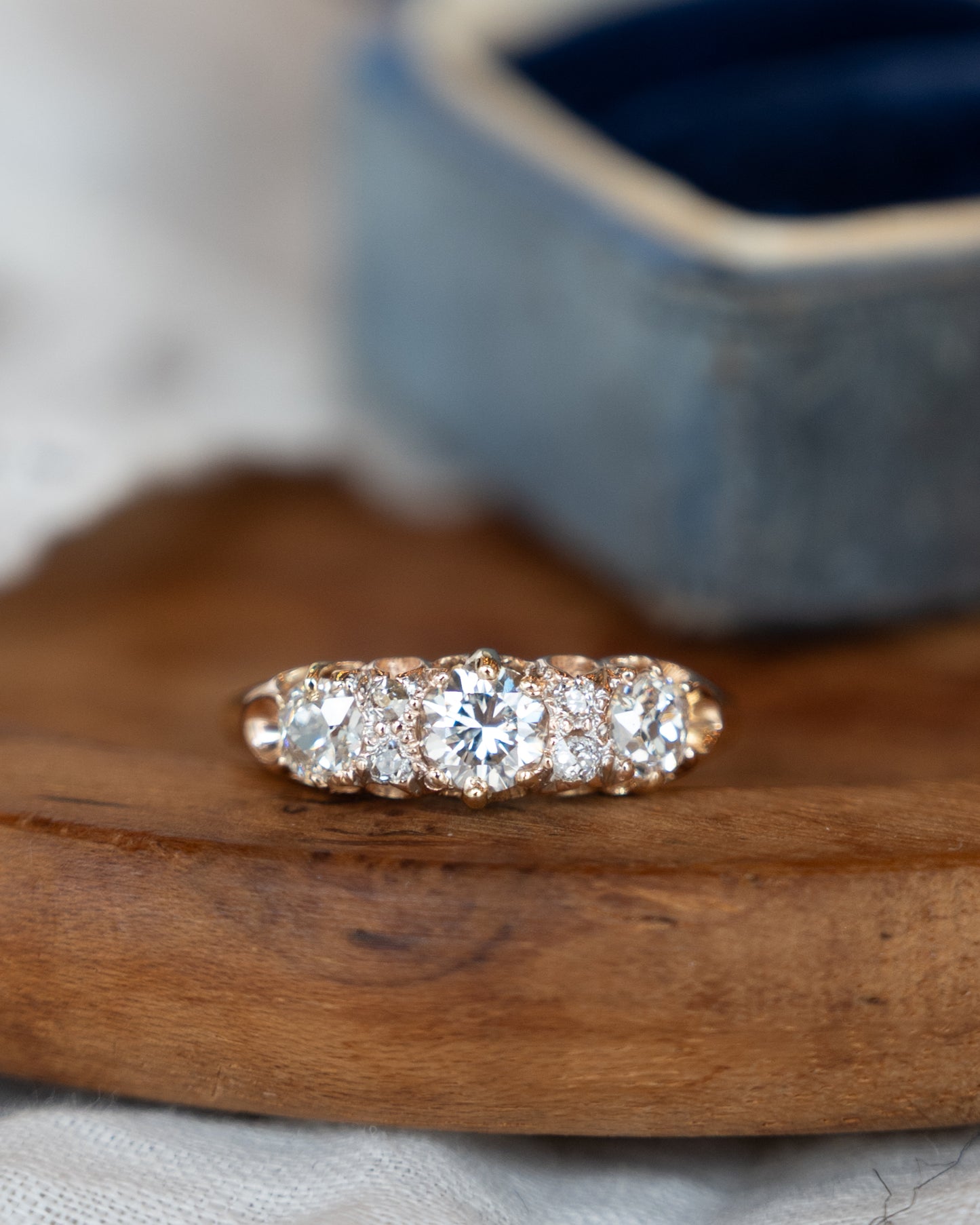 .92 Antique Victorian Diamond Engagement Ring 18k